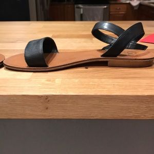 Black Leather Sandals